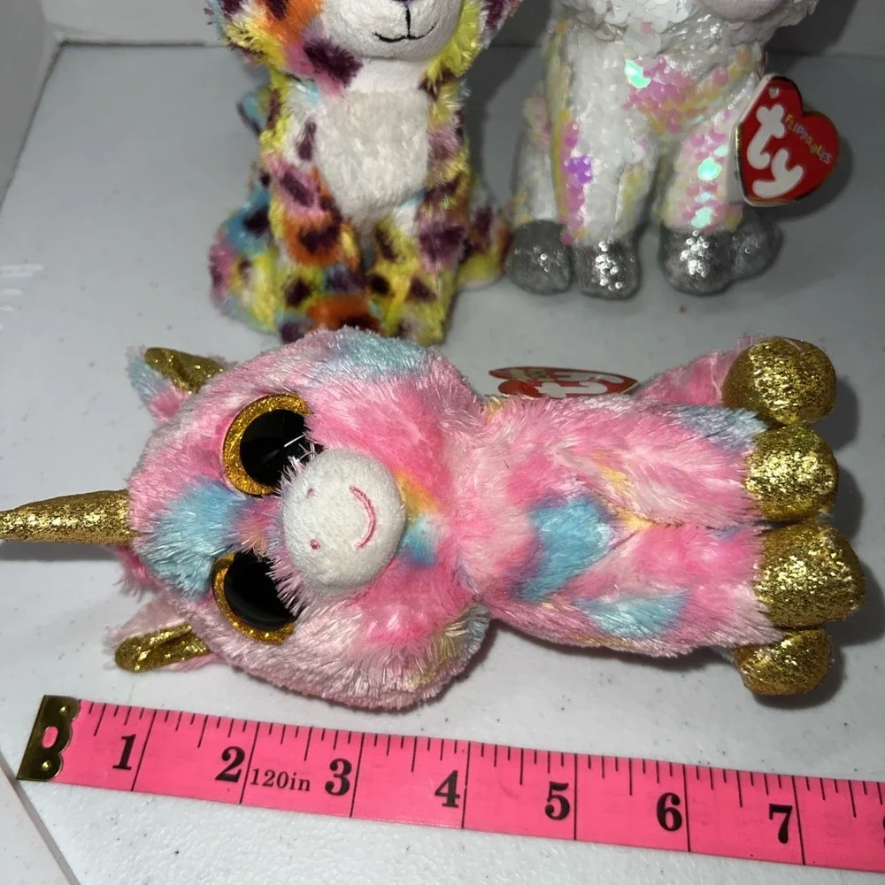 Ty Beanie Boos Unicorn Lot of 4 Giselle, Diamond, Rosette, & Fantasia Plush